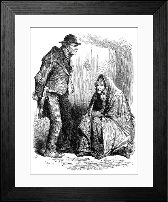 Framed Print : Sketches from Ireland: inhabitants of a bog village, near Castlereagh, 1870. Creator: Unknown Framed Print : Sketches from Ireland: inhabitants of a bog village, near Castlereagh, 1870. Creator: Unknown