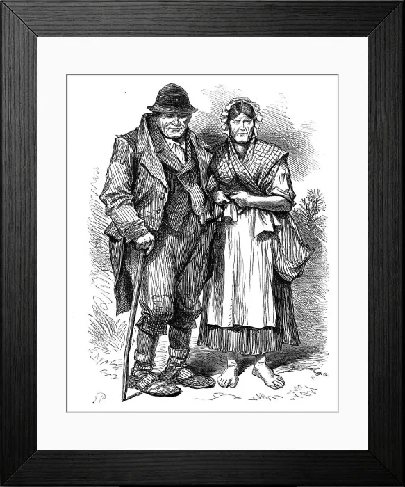 Framed Print : Sketches from Ireland: inhabitants of a bog village, near Castlereagh, 1870. Creator: Unknown Framed Print : Sketches from Ireland: inhabitants of a bog village, near Castlereagh, 1870. Creator: Unknown