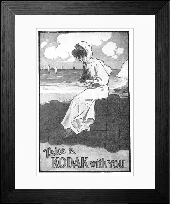 Framed Print : Take a Kodak with you, 1909. Creator: Unknown