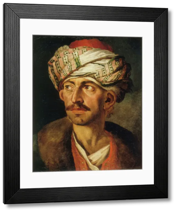 Framed Print : Portrait of Mustapha, 1819-1821. Creator: Géricault; Théodore (1791-1824)