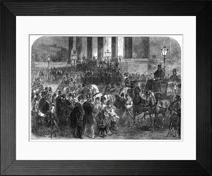 Framed Print : Midnight mass at the Madeleine, Paris, on Christmas Eve, 1870. Creator: Unknown Framed Print : Midnight mass at the Madeleine, Paris, on Christmas Eve, 1870. Creator: Unknown