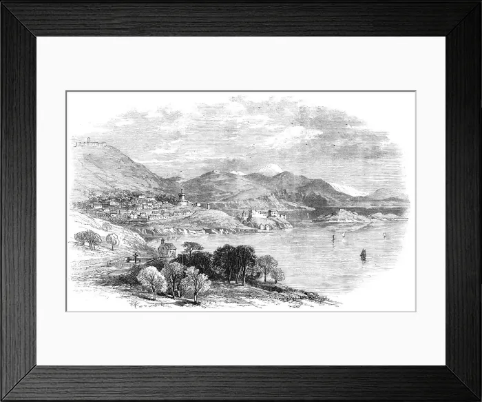 Framed Print : Ragusa, Dalmatia: view from the road between Ragusa and Gravoso, 1870. Creator: Unknown Framed Print : Ragusa, Dalmatia: view from the road between Ragusa and Gravoso, 1870. Creator: Unknown