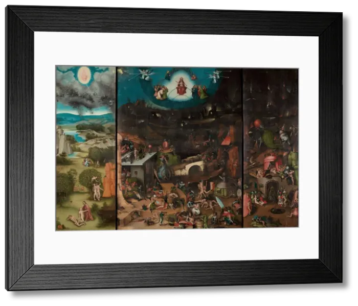 Framed Print : The Last Judgment. Winged Altar after Hieronymus Bosch, c1524. Creator: Cranach; Lucas; the Elder (1472-1553) Framed Print : The Last Judgment. Winged Altar after Hieronymus Bosch, c1524. Creator: Cranach; Lucas; the Elder (1472-1553)