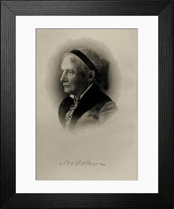 Framed Print : Portrait of Harriet Beecher Stowe (1811-1896), c1890. Creator: Wilcox; John Angel James (1835-1905) Framed Print : Portrait of Harriet Beecher Stowe (1811-1896), c1890. Creator: Wilcox; John Angel James (1835-1905)