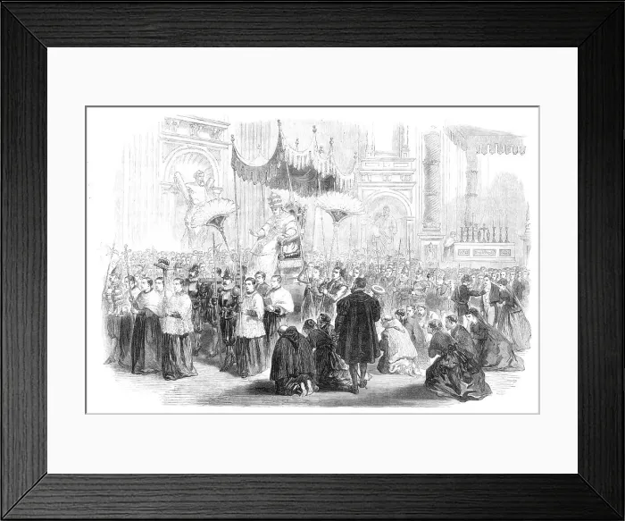 Framed Print : The Pope in St. Peter's on Christmas Day, 1870. Creator: Unknown Framed Print : The Pope in St. Peter's on Christmas Day, 1870. Creator: Unknown