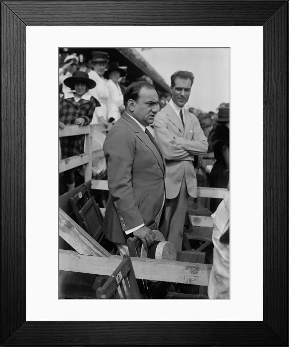 Framed Print : Enrico Caruso & Bruno Zirato, 1918. Creator: Bain News Service Framed Print : Enrico Caruso & Bruno Zirato, 1918. Creator: Bain News Service