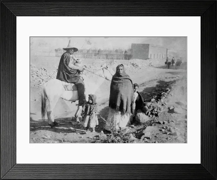 Framed Print : A family in Northern Mexico, between c1915 and c1920. Creator: Bain News Service Framed Print : A family in Northern Mexico, between c1915 and c1920. Creator: Bain News Service