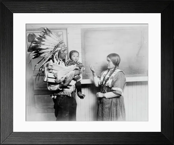 Framed Print : Chief Fish Wolf Robe, between c1915 and c1920. Creator: Bain News Service Framed Print : Chief Fish Wolf Robe, between c1915 and c1920. Creator: Bain News Service