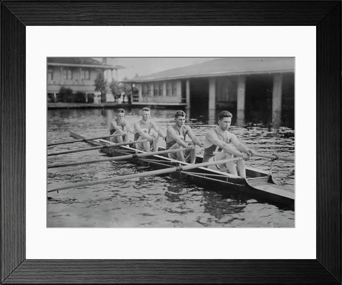 Framed Print : Duluth Boat Club Senior Quad, between c1915 and c1920. Creator: Bain News Service Framed Print : Duluth Boat Club Senior Quad, between c1915 and c1920. Creator: Bain News Service