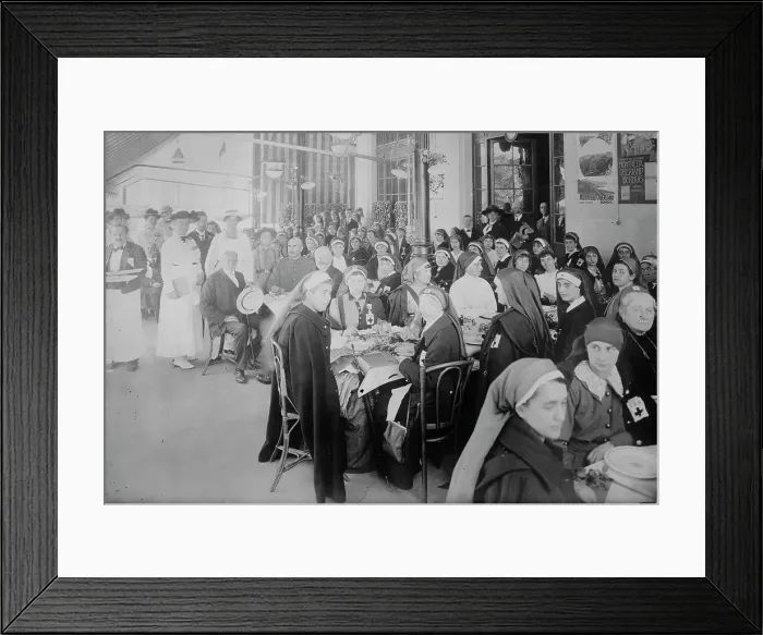 Framed Print : French Nurses at R.R. station, Geneva, between c1915 and c1920. Creator: Bain News Service Framed Print : French Nurses at R.R. station, Geneva, between c1915 and c1920. Creator: Bain News Service