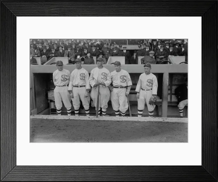 Framed Print : Eddie Murphy, John Shano Collins, Joe Jackson, Happy Felsch, and Nemo Leibold, Chicago AL... 1917 Creator: Bain News Service Framed Print : Eddie Murphy, John Shano Collins, Joe Jackson, Happy Felsch, and Nemo Leibold, Chicago AL... 1917 Creator: Bain News Service