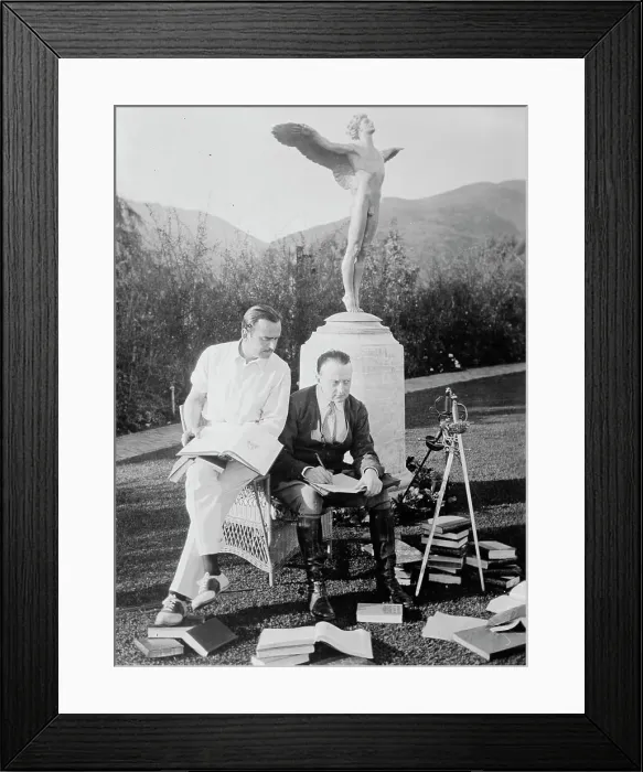 Framed Print : Douglas Fairbanks & Edward Knoblock, between c1915 and c1920. Creator: Bain News Service Framed Print : Douglas Fairbanks & Edward Knoblock, between c1915 and c1920. Creator: Bain News Service