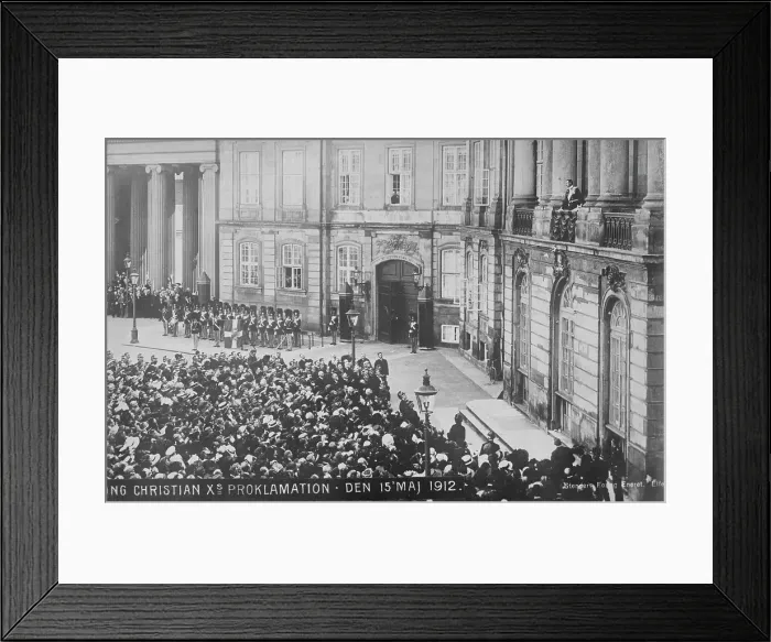Framed Print : Danish King at Palace Window, 1912. Creator: Bain News Service Framed Print : Danish King at Palace Window, 1912. Creator: Bain News Service