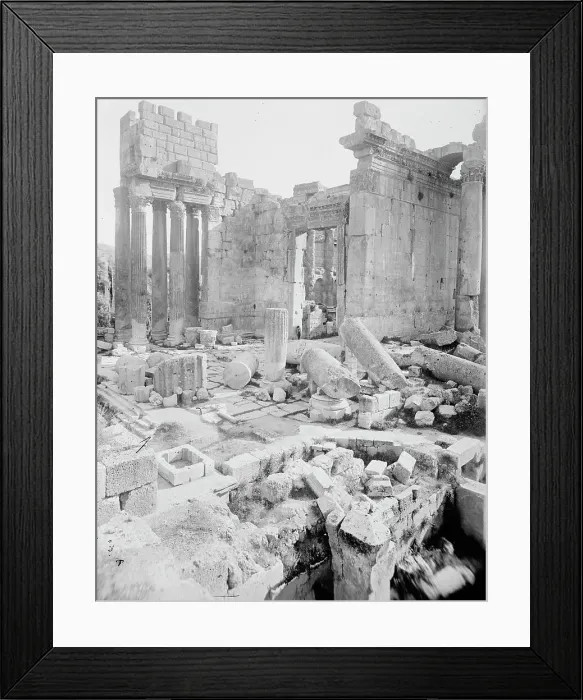 Framed Print : Entrance, Temple of Jupiter, Baalbek, between c1915 and c1920. Creator: Bain News Service Framed Print : Entrance, Temple of Jupiter, Baalbek, between c1915 and c1920. Creator: Bain News Service