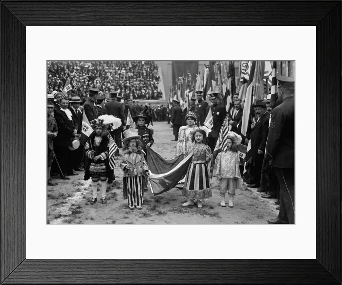 Framed Print : Italians in stadium, 1917. Creator: Bain News Service Framed Print : Italians in stadium, 1917. Creator: Bain News Service