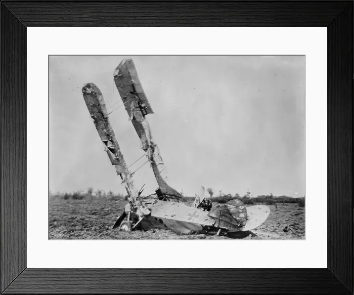 Framed Print : German plane, Flanders, between c1915 and c1920. Creator: Bain News Service Framed Print : German plane, Flanders, between c1915 and c1920. Creator: Bain News Service
