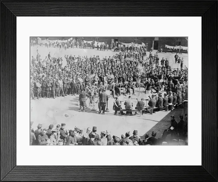 Framed Print : German Prison Camp, between c1915 and c1920. Creator: Bain News Service Framed Print : German Prison Camp, between c1915 and c1920. Creator: Bain News Service