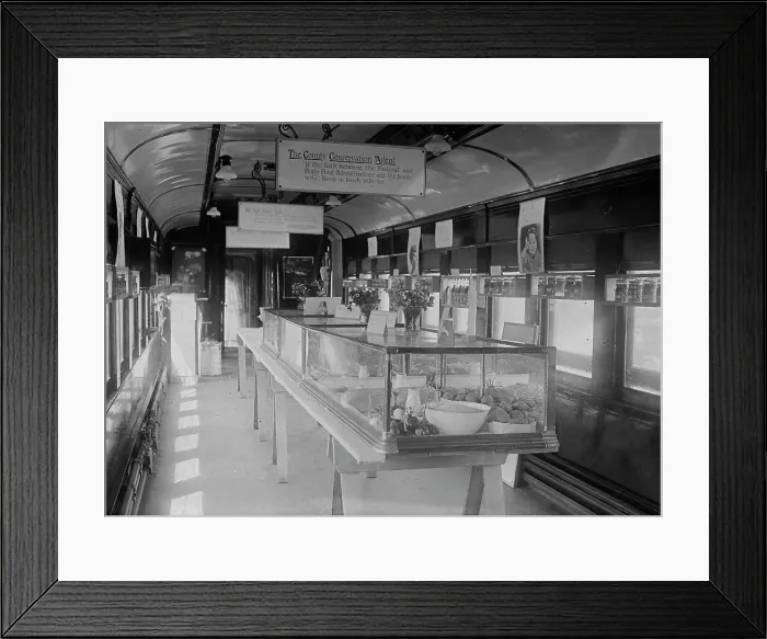 Framed Print : L.I.R.R. Food Train, 1918. Creator: Bain News Service Framed Print : L.I.R.R. Food Train, 1918. Creator: Bain News Service