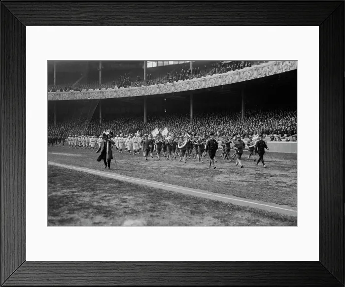 Framed Print : Giants home opener, 4 / 16 / 18, Polo Grounds, 1918. Creator: Bain News Service Framed Print : Giants home opener, 4 / 16 / 18, Polo Grounds, 1918. Creator: Bain News Service