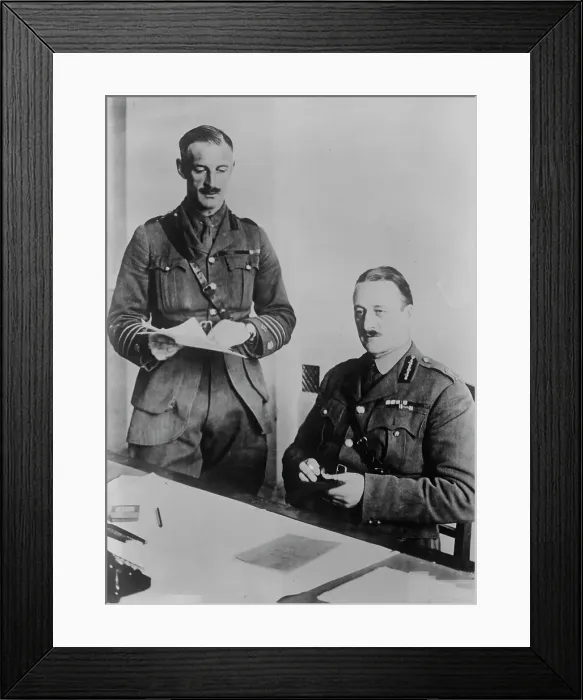 Framed Print : Lt. Col. J. M. Blair, Maj. Gen. Knox, 1918. Creator: Bain News Service Framed Print : Lt. Col. J. M. Blair, Maj. Gen. Knox, 1918. Creator: Bain News Service