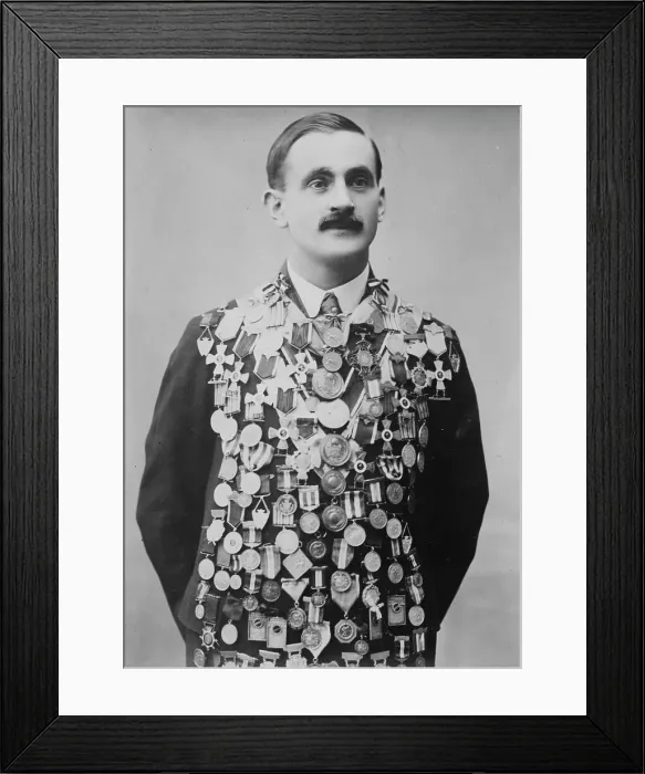 Framed Print : Oscar Mathisen with medals, between c1915 and c1920. Creator: Bain News Service Framed Print : Oscar Mathisen with medals, between c1915 and c1920. Creator: Bain News Service