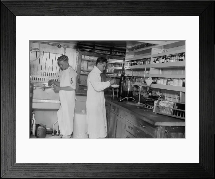 Framed Print : Pathological laboratory - COMFORT, between c1915 and c1920. Creator: Bain News Service Framed Print : Pathological laboratory - COMFORT, between c1915 and c1920. Creator: Bain News Service