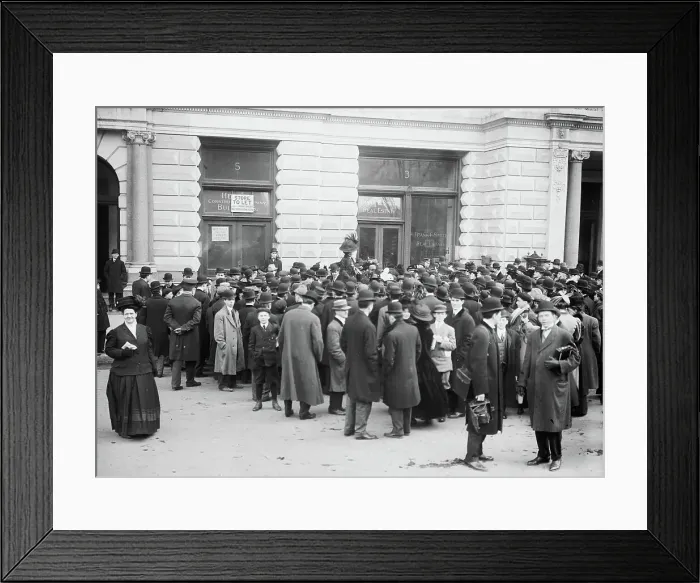 Framed Print : Mrs. S. Loebinger speaking to crowd on street, New York, 1910. Creator: Bain News Service Framed Print : Mrs. S. Loebinger speaking to crowd on street, New York, 1910. Creator: Bain News Service