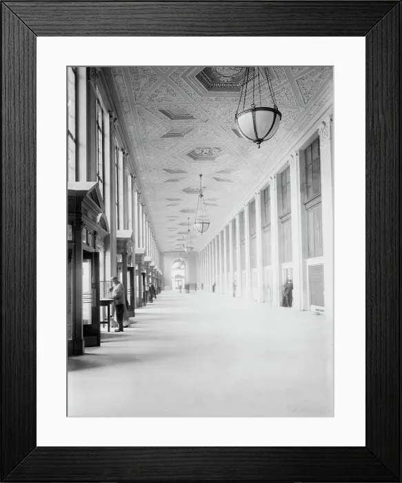 Framed Print : N.Y. Post Office -- main corridor, between c1914 and c1915. Creator: Bain News Service Framed Print : N.Y. Post Office -- main corridor, between c1914 and c1915. Creator: Bain News Service