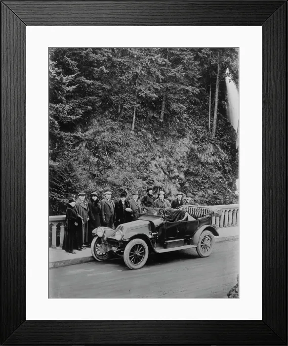 Framed Print : N.Y. tourists on Columbia River Highway, 1916. Creator: Bain News Service Framed Print : N.Y. tourists on Columbia River Highway, 1916. Creator: Bain News Service