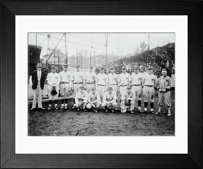 Framed Print : Wash'n Univ'y [Washington University] ball team in Japan, between c1915 and c1920. Creator: Bain News Service