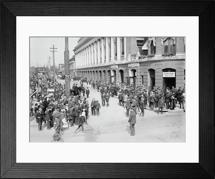 Framed Print : Outside Shibe Park, 10 / 9 / 14, 1914. Creator: Bain News Service Framed Print : Outside Shibe Park, 10 / 9 / 14, 1914. Creator: Bain News Service