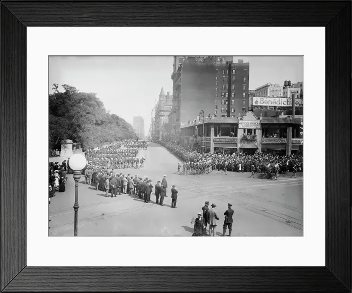 Framed Print : Parade, Columbus Circle, between c1910 and c1915. Creator: Bain News Service Framed Print : Parade, Columbus Circle, between c1910 and c1915. Creator: Bain News Service
