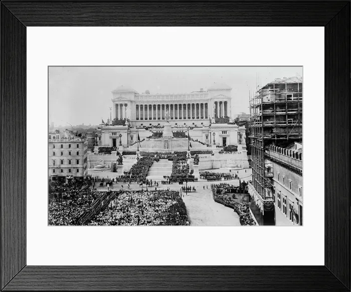 Framed Print : Unveiling Memorial; Rome; June 4, 1911 in honour of Victor Emmanuel, 1911. Creator: Bain News Service Framed Print : Unveiling Memorial; Rome; June 4, 1911 in honour of Victor Emmanuel, 1911. Creator: Bain News Service