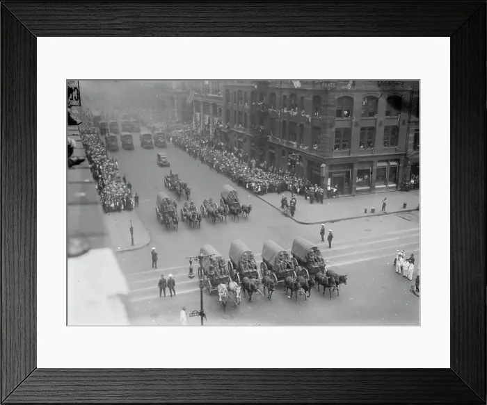 Framed Print : Pershing parade, 1919. Creator: Bain News Service Framed Print : Pershing parade, 1919. Creator: Bain News Service