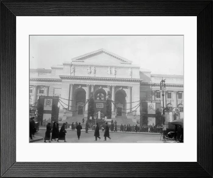 Framed Print : Red Cross decorations, 1918. Creator: Bain News Service Framed Print : Red Cross decorations, 1918. Creator: Bain News Service