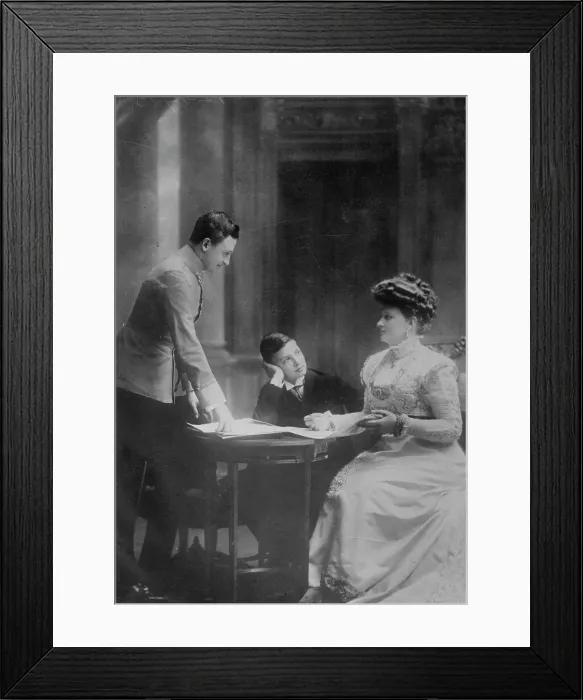 Framed Print : Archdukes Carl Franz Josef & Max & their mother Archduchess Maria Josefa, between c1910 and c1915. Creator: Bain News Service Framed Print : Archdukes Carl Franz Josef & Max & their mother Archduchess Maria Josefa, between c1910 and c1915. Creator: Bain News Service