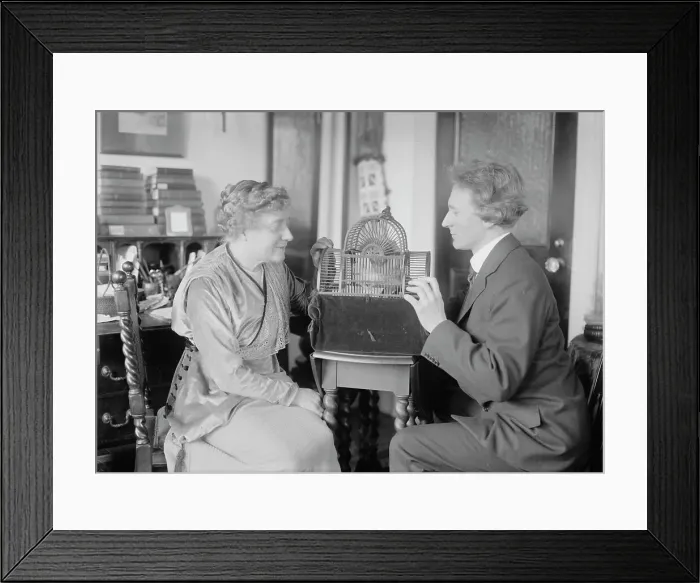 Framed Print : Percy Grainger and mother, between c1910 and c1920. Creator: Bain News Service Framed Print : Percy Grainger and mother, between c1910 and c1920. Creator: Bain News Service
