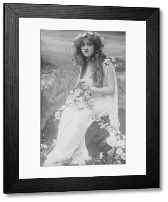 Framed Print : Mignon Nevada as Ophelia, between c1915 and c1920. Creator: Bain News Service Framed Print : Mignon Nevada as Ophelia, between c1915 and c1920. Creator: Bain News Service