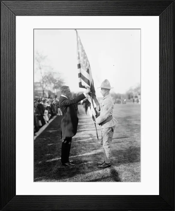 Framed Print : Prof. H. G. Osborn ['Old Glory'], between c1915 and c1920. Creator: Bain News Service