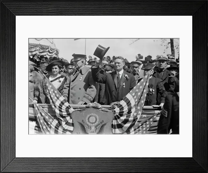 Framed Print : Mrs. C.S. Whitman, Gen. J.F. Bell, Gov. Whitman, 1917. Creator: Bain News Service Framed Print : Mrs. C.S. Whitman, Gen. J.F. Bell, Gov. Whitman, 1917. Creator: Bain News Service