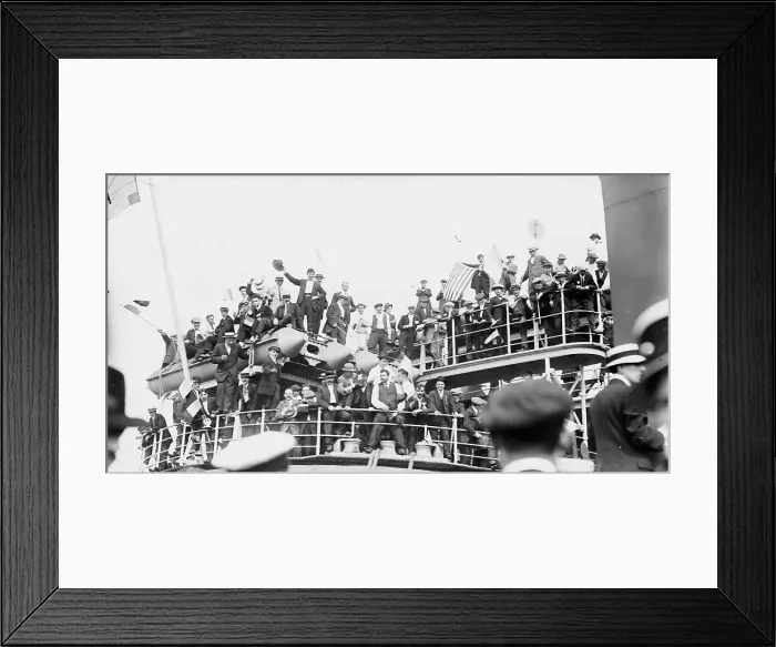 Framed Print : French Reservists on SANTA ANNA, 1914. Creator: Bain News Service Framed Print : French Reservists on SANTA ANNA, 1914. Creator: Bain News Service