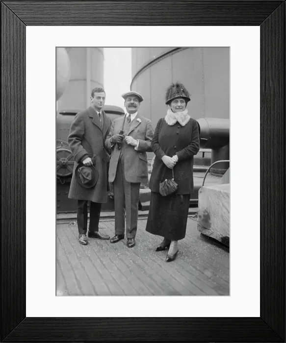 Framed Print : Gerald & Felix M. Warburg with Mrs. Maurice Loeb, between c1915 and c1920. Creator: Bain News Service Framed Print : Gerald & Felix M. Warburg with Mrs. Maurice Loeb, between c1915 and c1920. Creator: Bain News Service