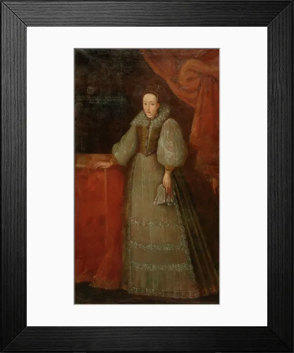 Framed Print : Portrait of Countess Elizabeth Báthory (1560-1614), First third of 17th cen. Creator: Anonymous Framed Print : Portrait of Countess Elizabeth Báthory (1560-1614), First third of 17th cen. Creator: Anonymous