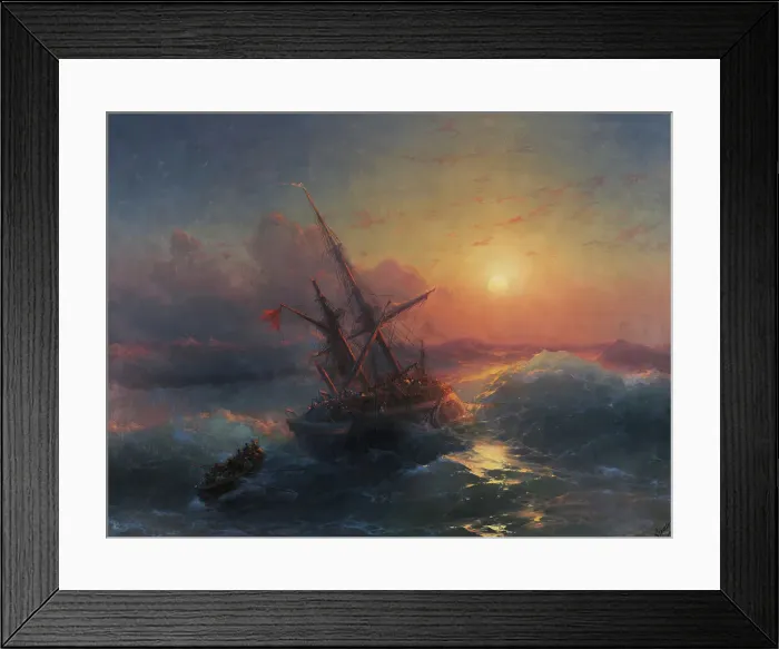 Framed Print : Shipwreck, 1883. Creator: Aivazovsky, Ivan Konstantinovich (1817-1900) Framed Print : Shipwreck, 1883. Creator: Aivazovsky, Ivan Konstantinovich (1817-1900)