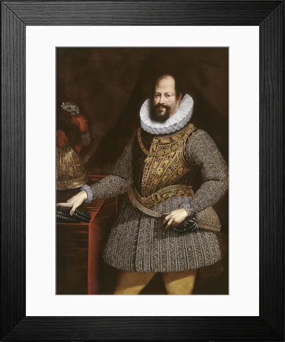 Framed Print : Portrait of Ranuccio I Farnese (1569-1622), Duke of Parma, Piacenza and Castro, 1622-1627. Creator: Anonymous Framed Print : Portrait of Ranuccio I Farnese (1569-1622), Duke of Parma, Piacenza and Castro, 1622-1627. Creator: Anonymous