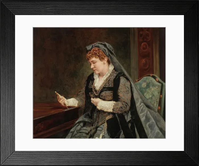 Framed Print : The actress and singer Marie Geistinger (1836-1903) as Mary Stuart. Creator: Anonymous Framed Print : The actress and singer Marie Geistinger (1836-1903) as Mary Stuart. Creator: Anonymous
