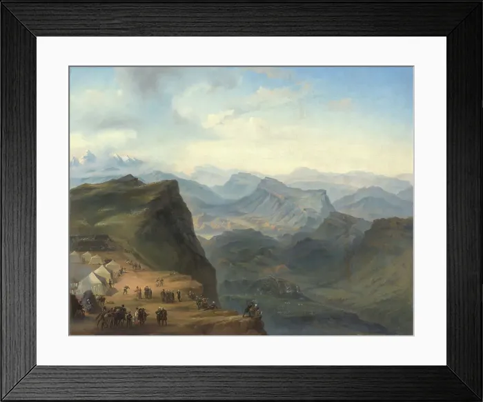 Framed Print : Russian camp near Gunib, 1857. Creator: Alexandrovsky, Ivan Fyodorovich (1817-?) Framed Print : Russian camp near Gunib, 1857. Creator: Alexandrovsky, Ivan Fyodorovich (1817-?)