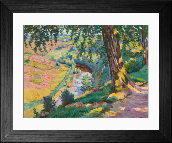Framed Print : Paysage de la Creuze. Creator: Alluaud, Eugène (1866-1947) Framed Print : Paysage de la Creuze. Creator: Alluaud, Eugène (1866-1947)