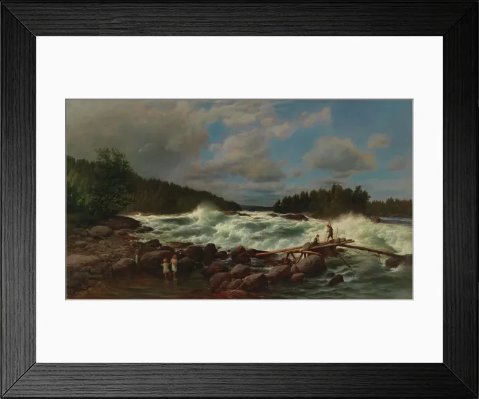 Framed Print : Vallinkoski, 1872. Creator: Berndt Lindholm Framed Print : Vallinkoski, 1872. Creator: Berndt Lindholm