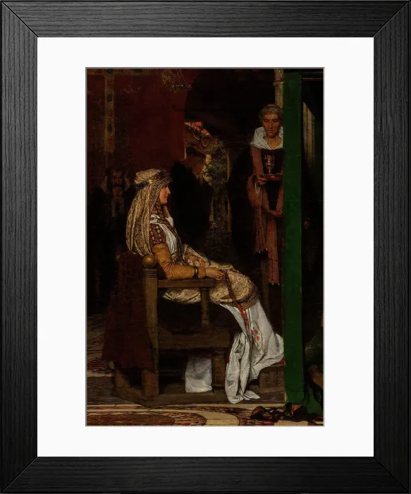 Framed Print : Queen Fredegonda at the Death-Bed of Bishop Praetextatus, 1864. Creator: Alma-Tadema, Sir Lawrence (1836-1912) Framed Print : Queen Fredegonda at the Death-Bed of Bishop Praetextatus, 1864. Creator: Alma-Tadema, Sir Lawrence (1836-1912)